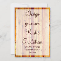 Design your Own Rustic Invitations Blank Template