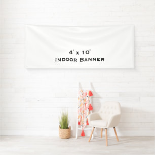 Design Your Own Simple 4' x 10' Indoor Vinyl Banner