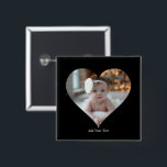 Design Your Own Single Heart Shaped Photo 15 Cm Square Badge<br><div class="desc">This Custom Heart Shaped Photo design beautifully arranges your favourite memories into the shape of a heart, symbolising love and connection. Perfect for special occasions like anniversaries, weddings, or Valentine's Day, this design highlights your cherished moments meaningfully and artfully. Its unique layout creates a visually captivating keepsake, ideal for gifting...</div>