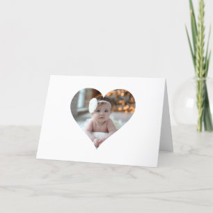 Design Your Own Single Heart Shaped Photo Holiday Card