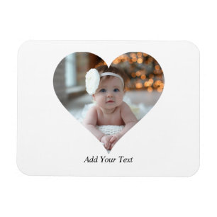 Design Your Own Single Heart Shaped Photo Magnet