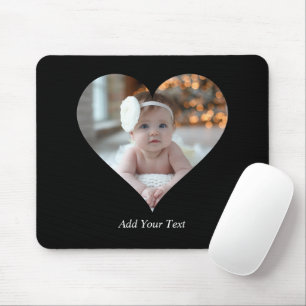 Design Your Own Single Heart Shaped Photo Mouse Pad