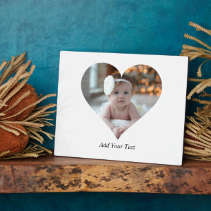 Design Your Own Single Heart Shaped Photo Plaque