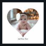Design Your Own Single Heart Shaped Photo Poster<br><div class="desc">This Custom Heart Shaped Photo design beautifully arranges your favourite memories into the shape of a heart, symbolising love and connection. Perfect for special occasions like anniversaries, weddings, or Valentine's Day, this design highlights your cherished moments meaningfully and artfully. Its unique layout creates a visually captivating keepsake, ideal for gifting...</div>