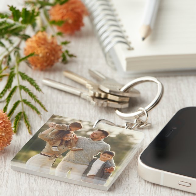 Design Your Own Single Photo Key Ring (Front Right)