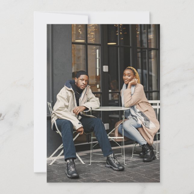 Design Your Own Single Photo Thank You Card (Front)