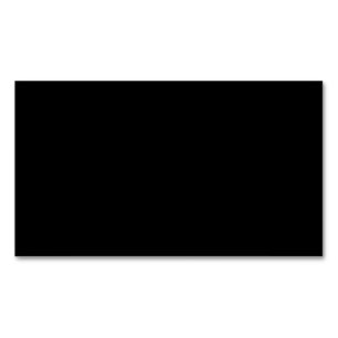 Design Your Own Solid Black Magnetic Business Card
