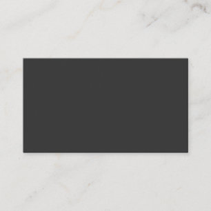 Design Your Own Solid Dark Grey Business Card