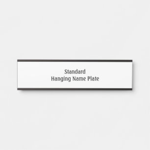 Design Your Own Standard Black Hanging Name Plate