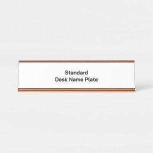 Design Your Own Standard Rose Gold Desk Name Plate