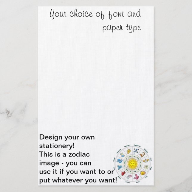Design your own stationery (Front)