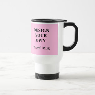 Design Your Own Travel Mug - Light Pink and White