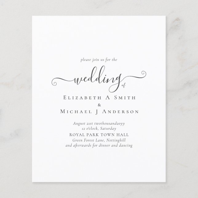 Design Your Own Wedding Invitation Add Graphics    (Front)