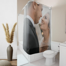 Design Your Own Wedding Photo Shower Curtain