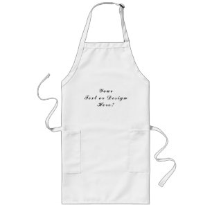 Design Your Own White Apron – Long Size