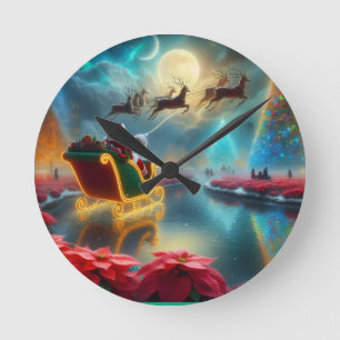 Design Your Personalised Custom Christmas Round Clock