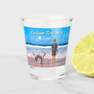 Design Your Pet hoto Shot Glass Personalized Text