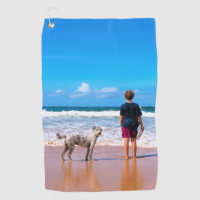Design Your Pet Photo Golf Towel Personalised