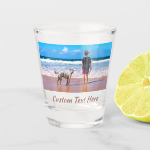 Design Your Pet Photo Shot Glass Personalised Text