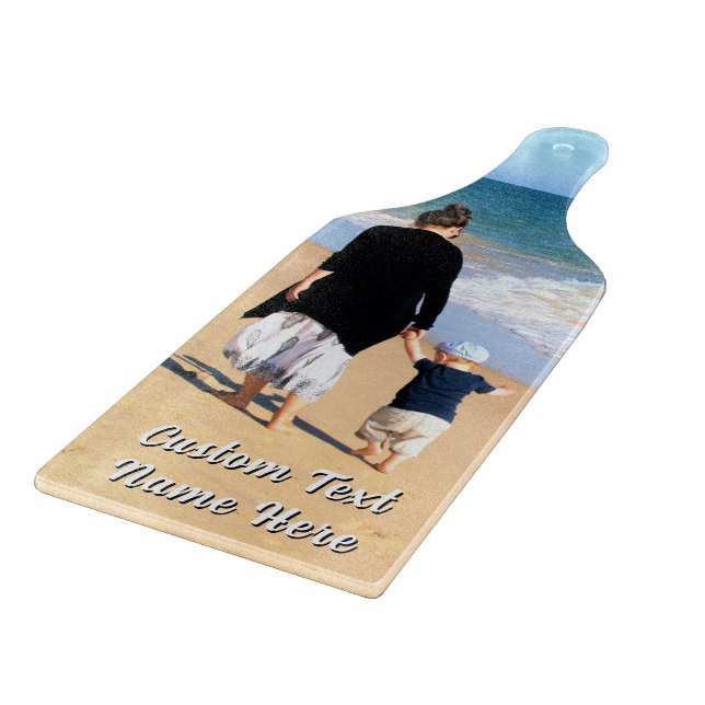 Design Your Photo Cutting Board Gift Custom Text (Corner)