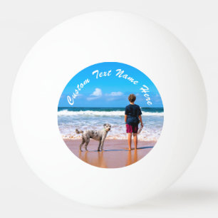 Design Your Photo Ping Pong Ball Gift Custom Text
