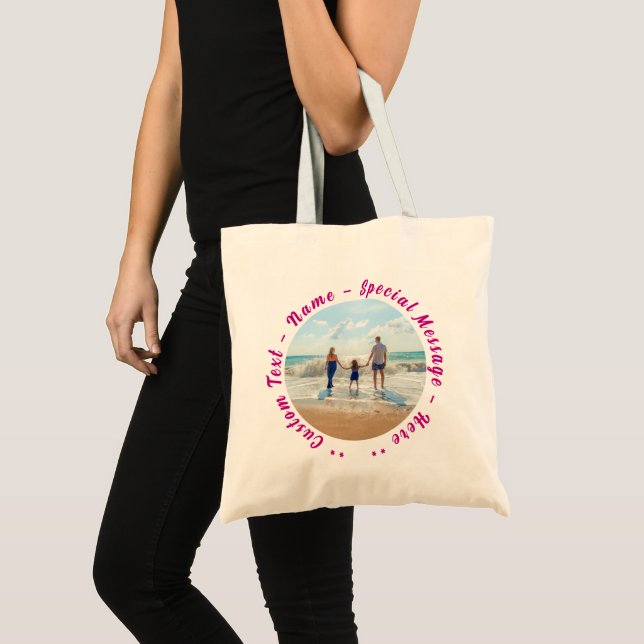 Design Your Photo Tote Bag Gift Personalised Text (Front (Product))