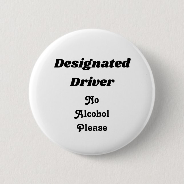 Designated Driver 2 1/4" Button (Front)