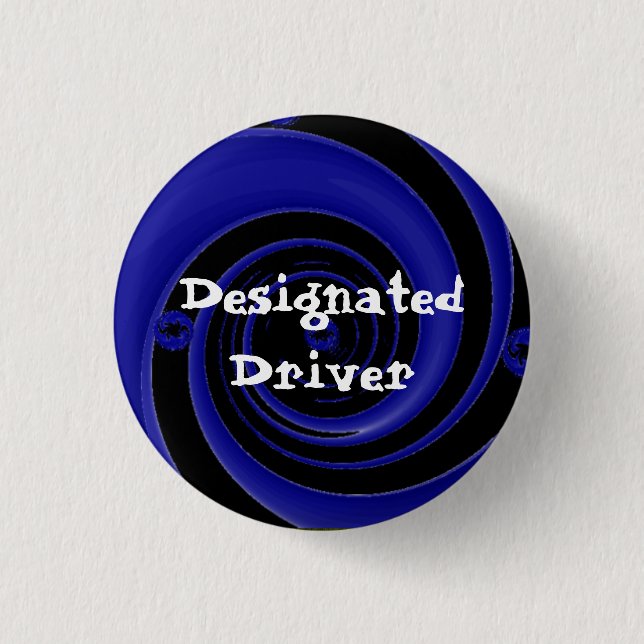 Designated Driver 3 Cm Round Badge (Front)