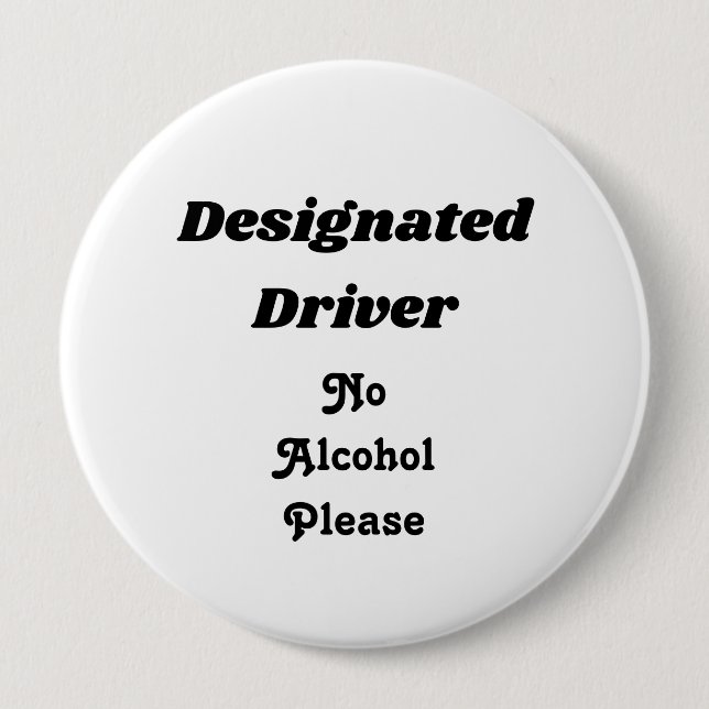 Designated Driver 4" Button (Front)