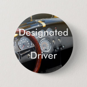 Designated Driver 6 Cm Round Badge