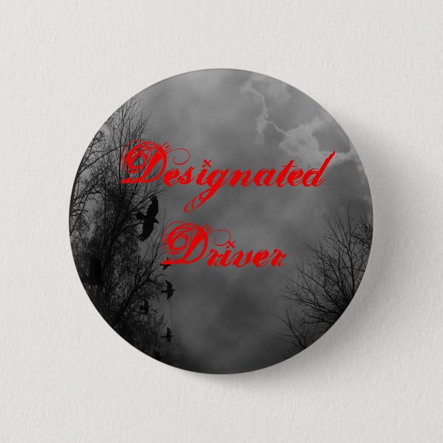 Designated Driver Custom Halloween Button (Front)