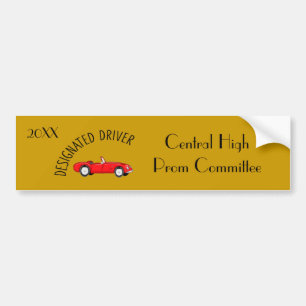 Designated Driver Gold Bumper Sticker