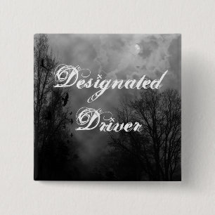 Designated Driver Halloween Sky Button