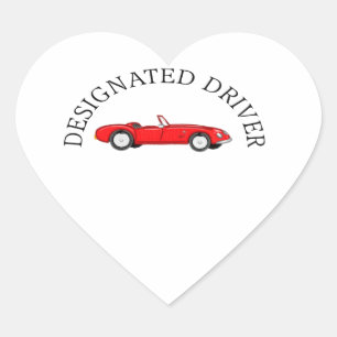Designated Driver Heart Sticker