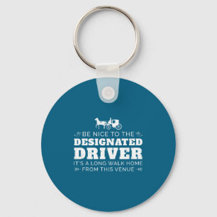 Designated Driver Horse Carriage Funny Men Women Q Key Ring
