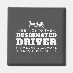Designated Driver Horse Carriage Funny Men Women Q Magnet