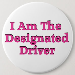 Designated Driver in Pink Button