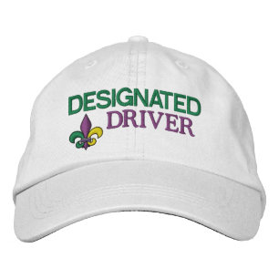 Designated Driver - Mardi Gras Embroidered Hat