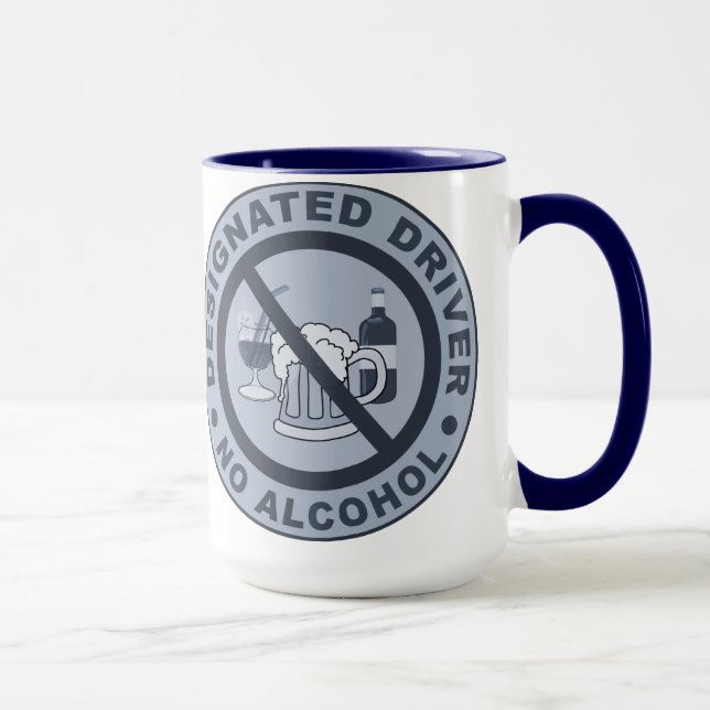 Designated Driver mug - choose style & colour (Right)