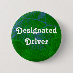 Designated Driver Pine Holiday Button