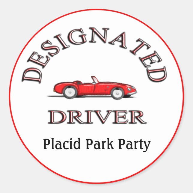 Designated Driver Stickers Personalised Stickers (Front)