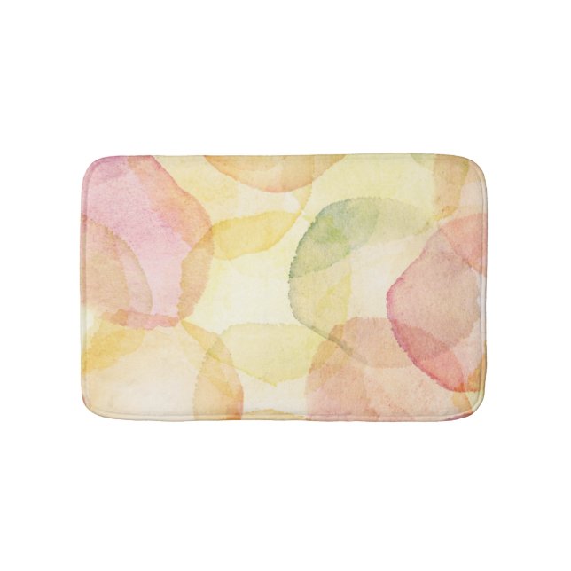 Designed abstract background with watercolor bath mat (Front)