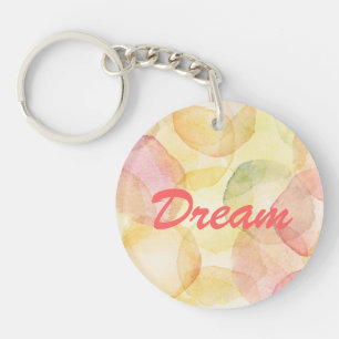 Designed abstract background with watercolor key ring