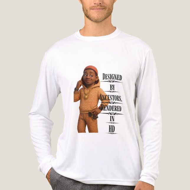 Designed By Ancestors,Pixarstyle 3D Tri-Blend Shirt (Front)