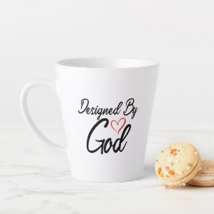 Designed By God White 12 oz. Latte Mug
