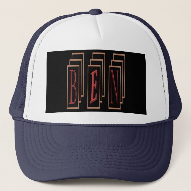 Designed for Ben with his name on it Trucker Hat (Front)