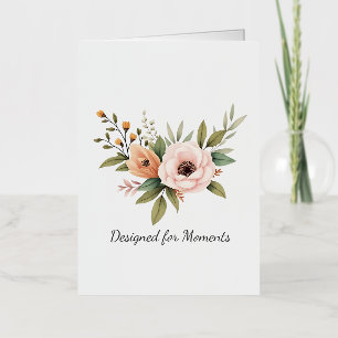 Designed for Moments–Neutral Botanical Watercolor Foil Greeting Card