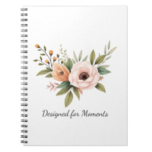 Designed for Moments–Neutral Botanical Watercolor Notebook