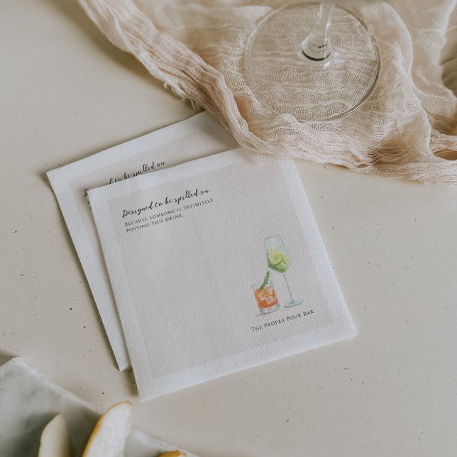 Designed to Be Spilled On | Custom Bar & Events Napkin (Creator Uploaded)