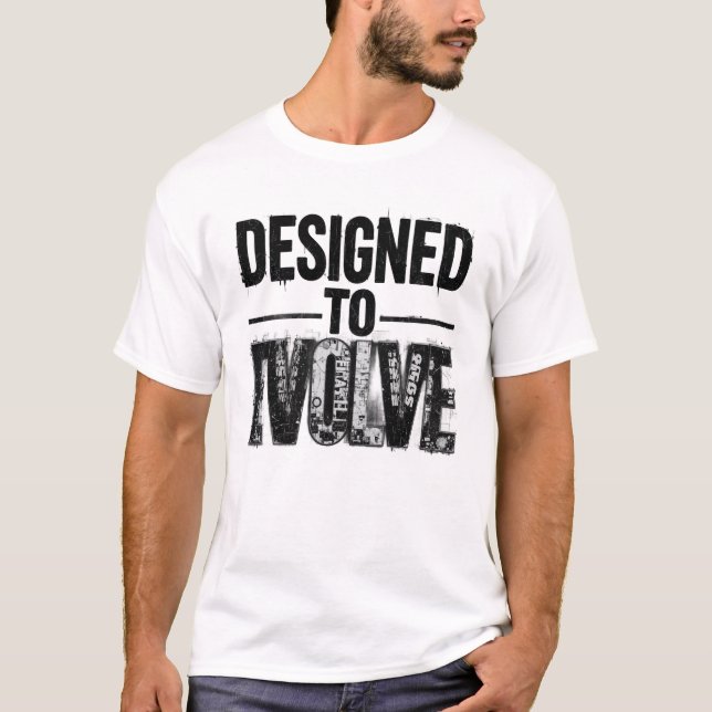 Designed to Evolve Men T Shirt Motivational Growth (Front)